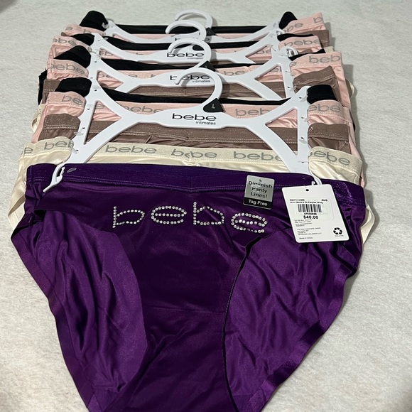 bebe Five Pack Logo Printed BIKINI Set NWT - Picture 4 of 4
